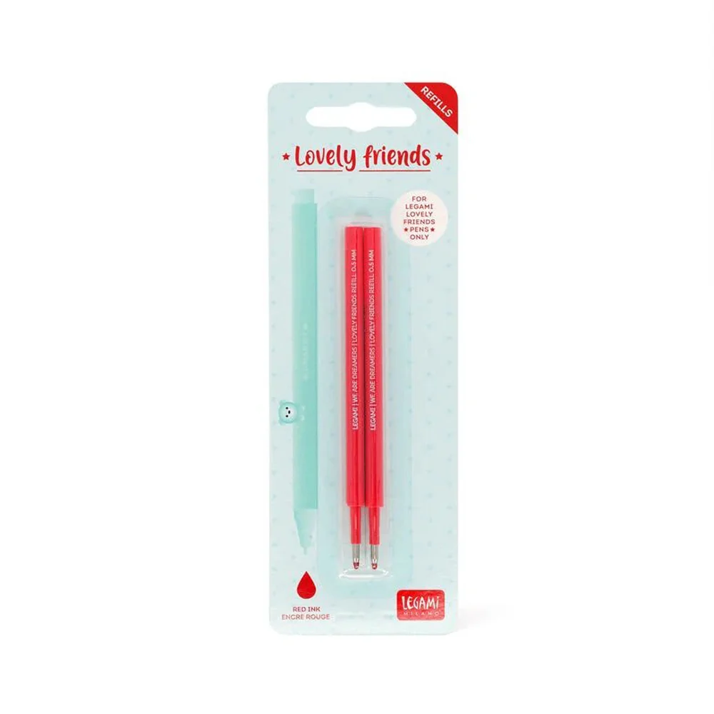 2 Recargas caneta Lovely Friends - Vermelho - Image 2