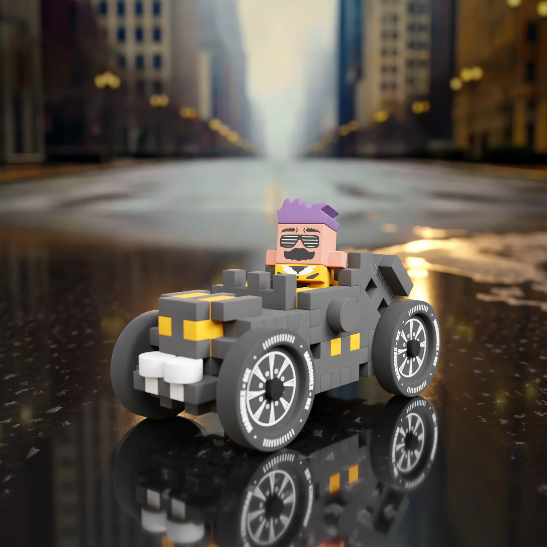 Marioinex Mini Waffle - Carro de corrida antigo Jeremy 50 pcs - Image 2