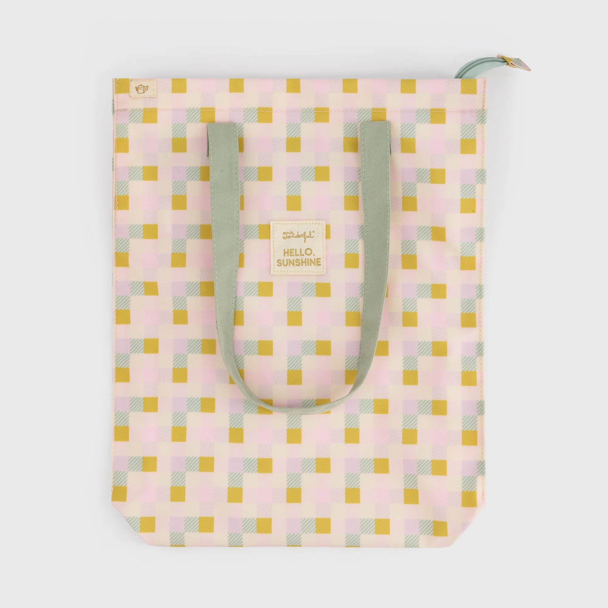 Tote Bag Hello Sunshine - Quadrados Coloridos