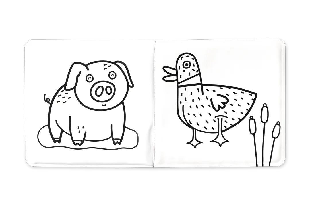 livro de banho que muda de cor
