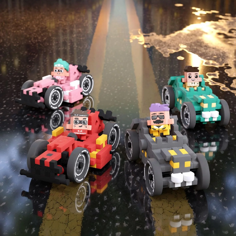 Marioinex Mini Waffle - Carro de corrida antigo Jeremy 50 pcs - Image 3