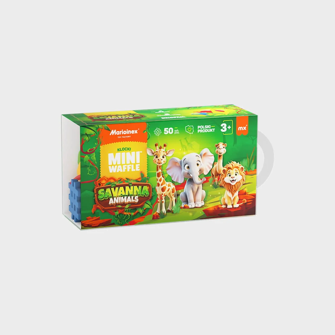 Marioinex Mini Waffle - Animais da Savana 50 pcs