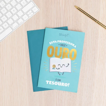 Postal Esta Professora vale ouro É um tesouro