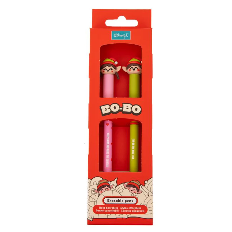 Mr Wonderful Caneta apagável Bo-Bo Natal Elfos