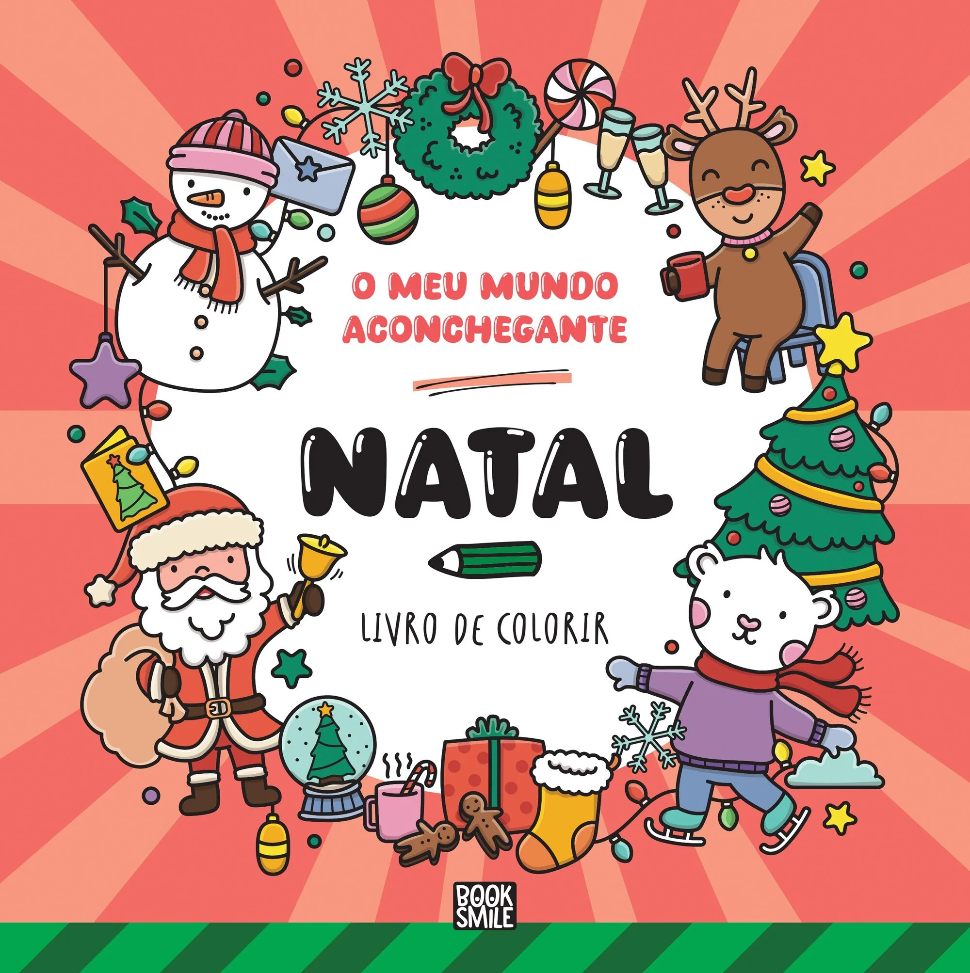 Livro fofo para colorir O Meu Mundo Aconchegante: Natal