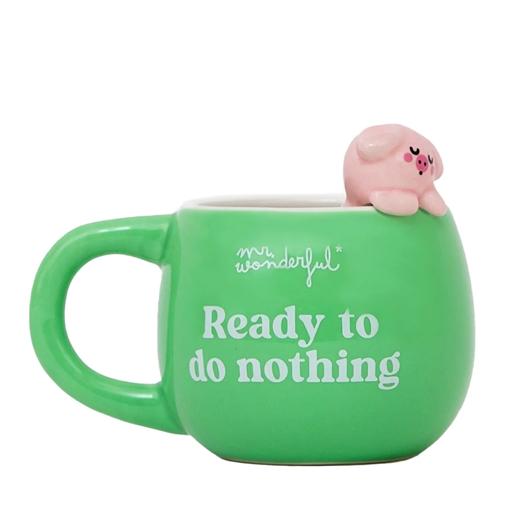 mr wonderful caneca porco Lazy friends
