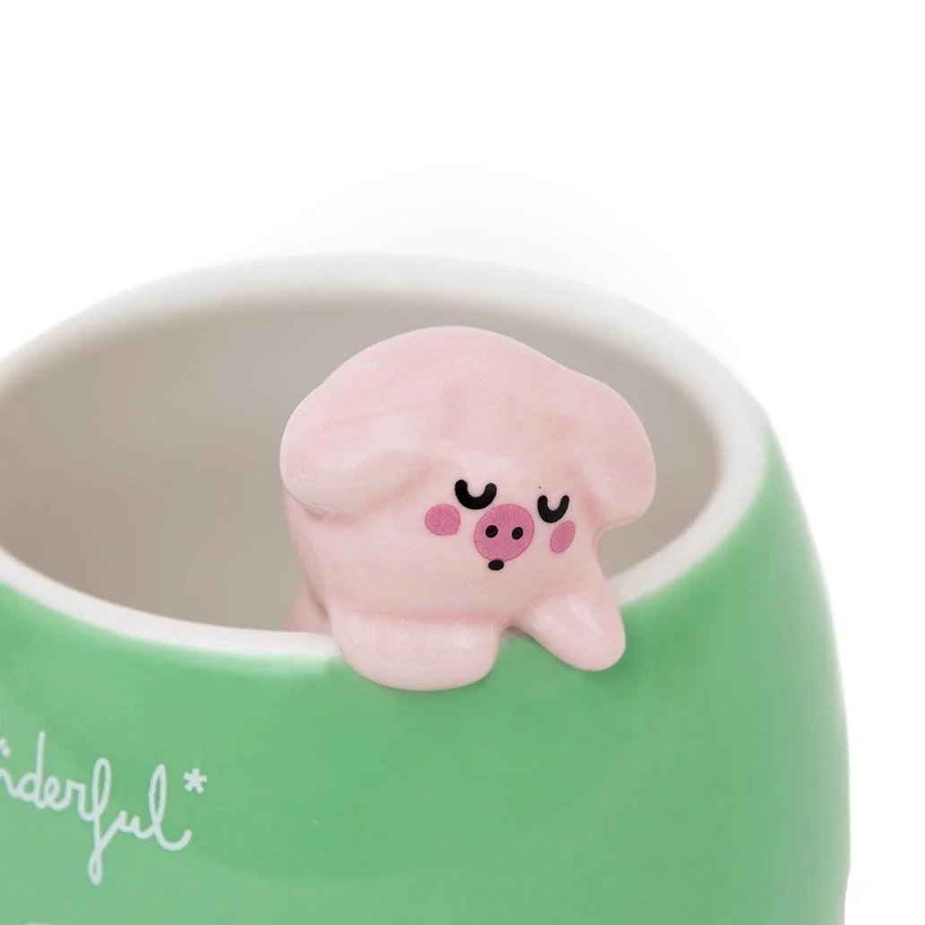 mr wonderful caneca porco Lazy friends