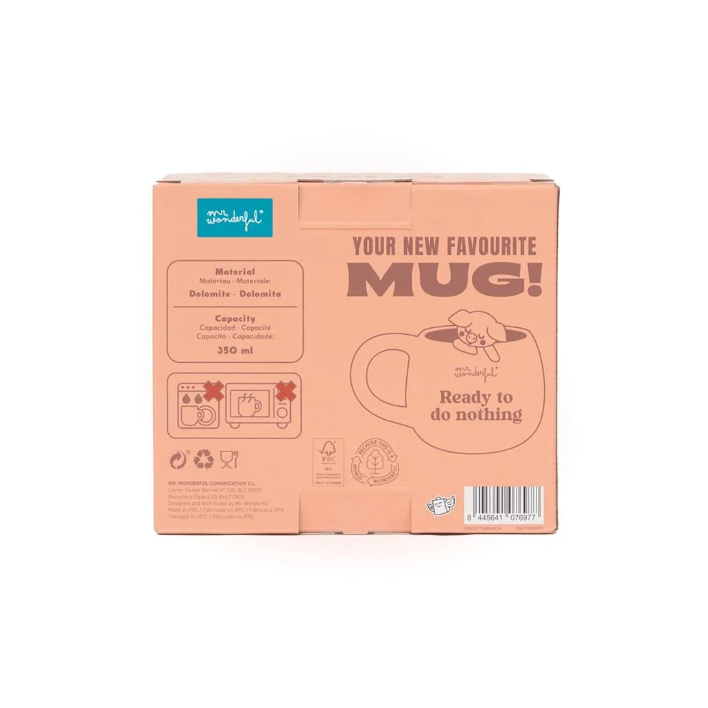 mr wonderful caneca porco Lazy friends