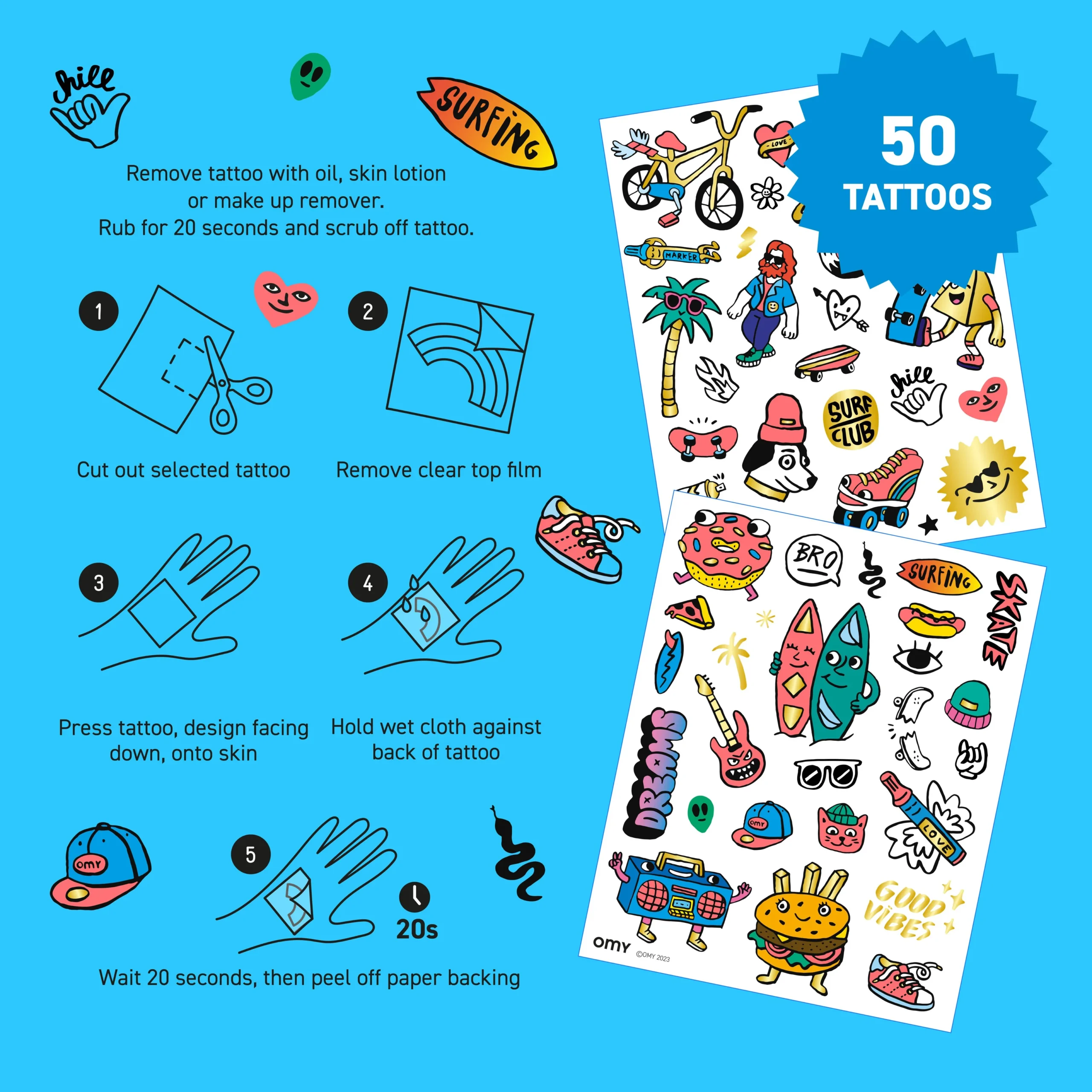 OMY Tattoos temporárias