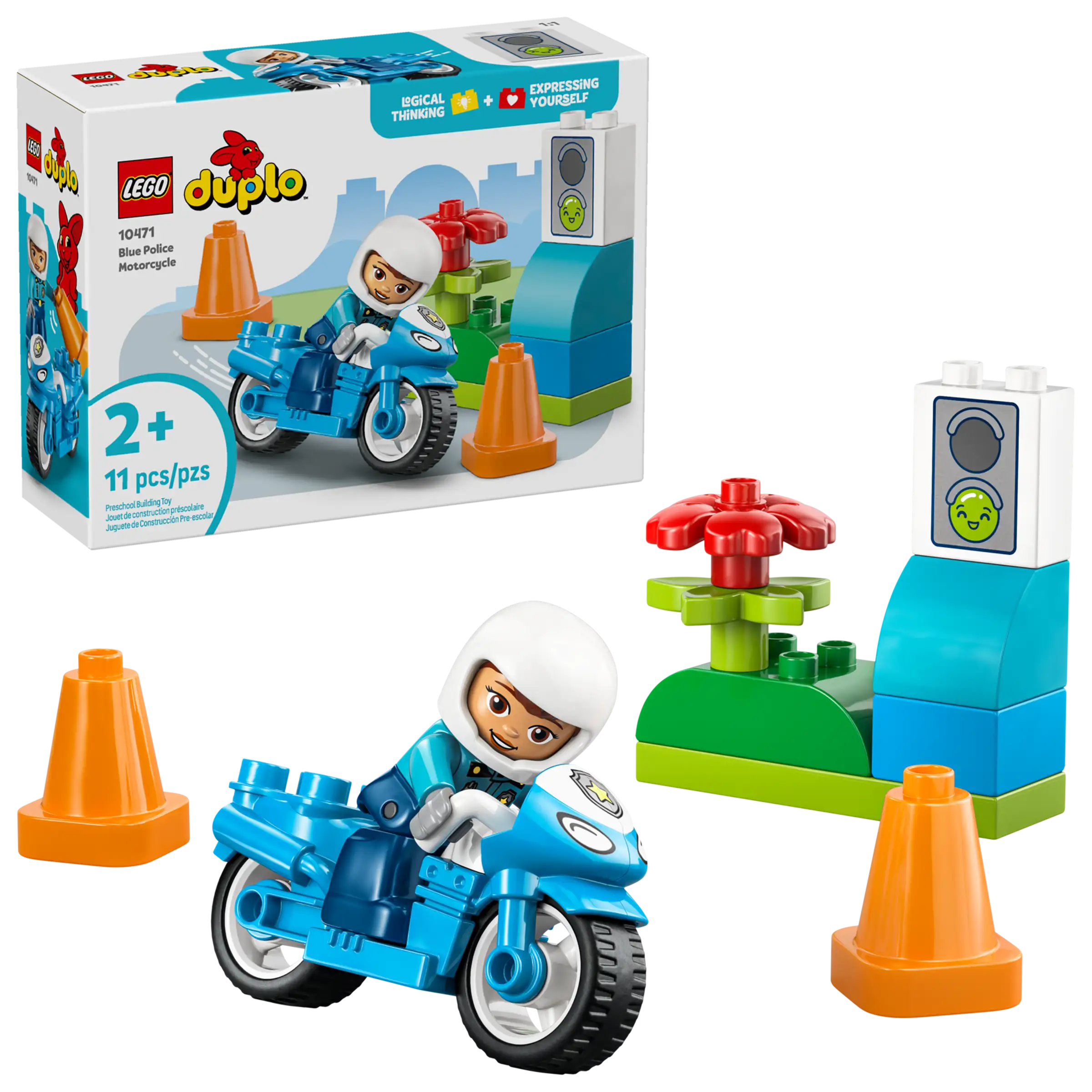 Lego 10471 Duplo Mota da Polícia Azul