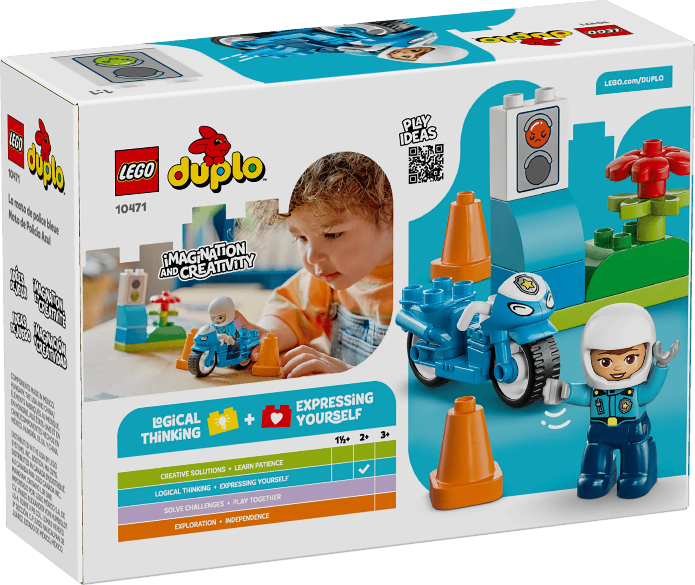Lego 10471 Duplo Mota da Polícia Azul