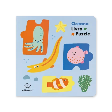 livro puzzle animais oceano