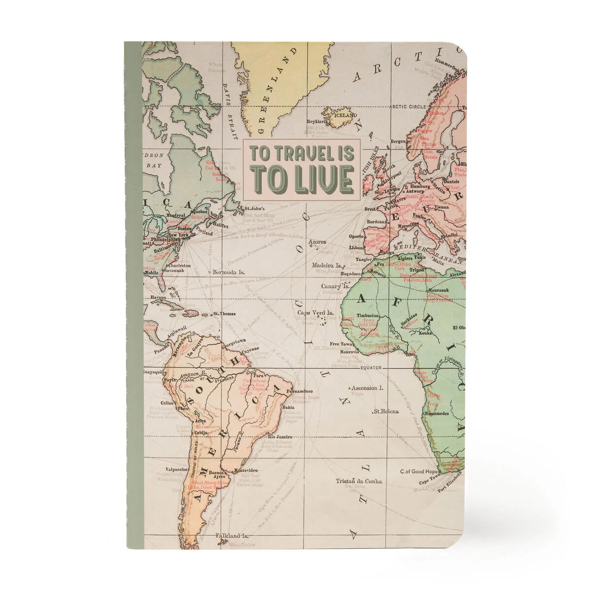 Caderno A5 liso - Travel