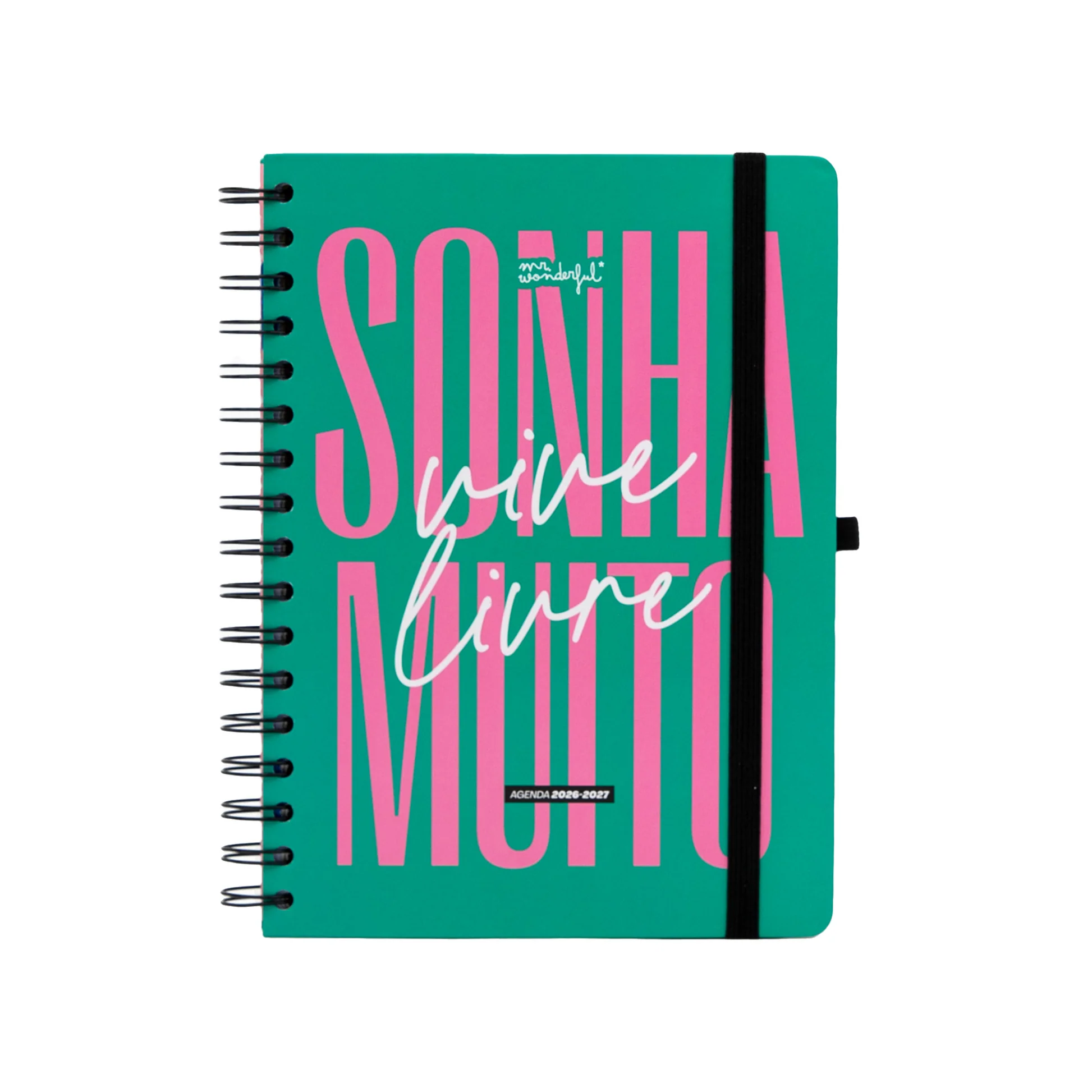 Agenda Mr. Wonderful 2026-27 Semanal 18 meses – Sonha muito, vive livre