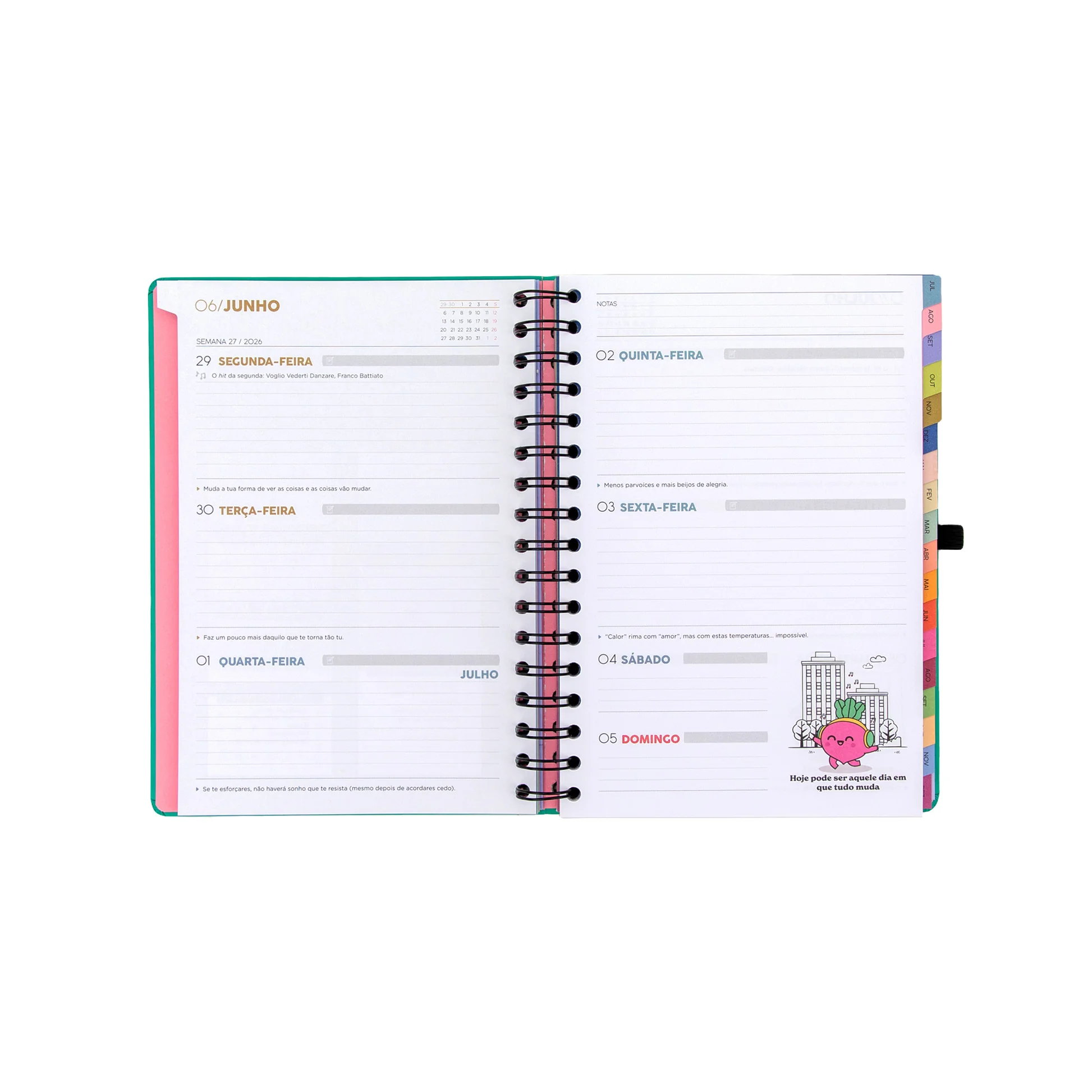 Agenda Mr. Wonderful 2026-27 Semanal 18 meses - Sonha muito, vive livre - Image 6