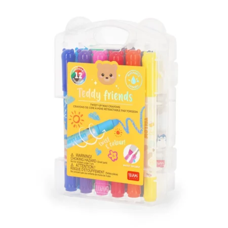 Conjunto 12 Lápis de Cera Teddy Friends