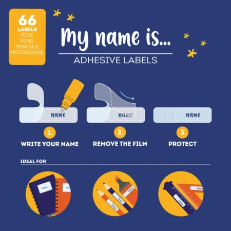 Etiquetas autocolantes "My name is…" Space