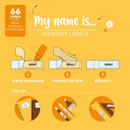 Etiquetas autocolantes "My name is…" Teddy Bear