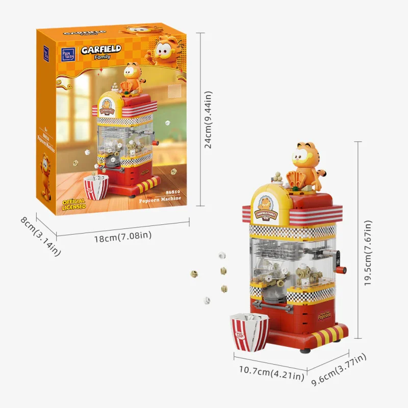 Garfield Popcorn Machine kit de construção Pantasy