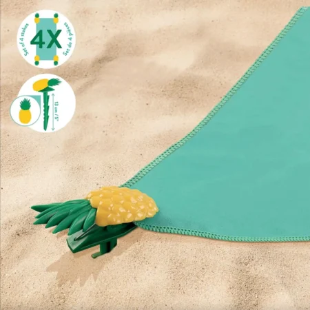 Conjunto 4 estacas toalha praia - Pineapple