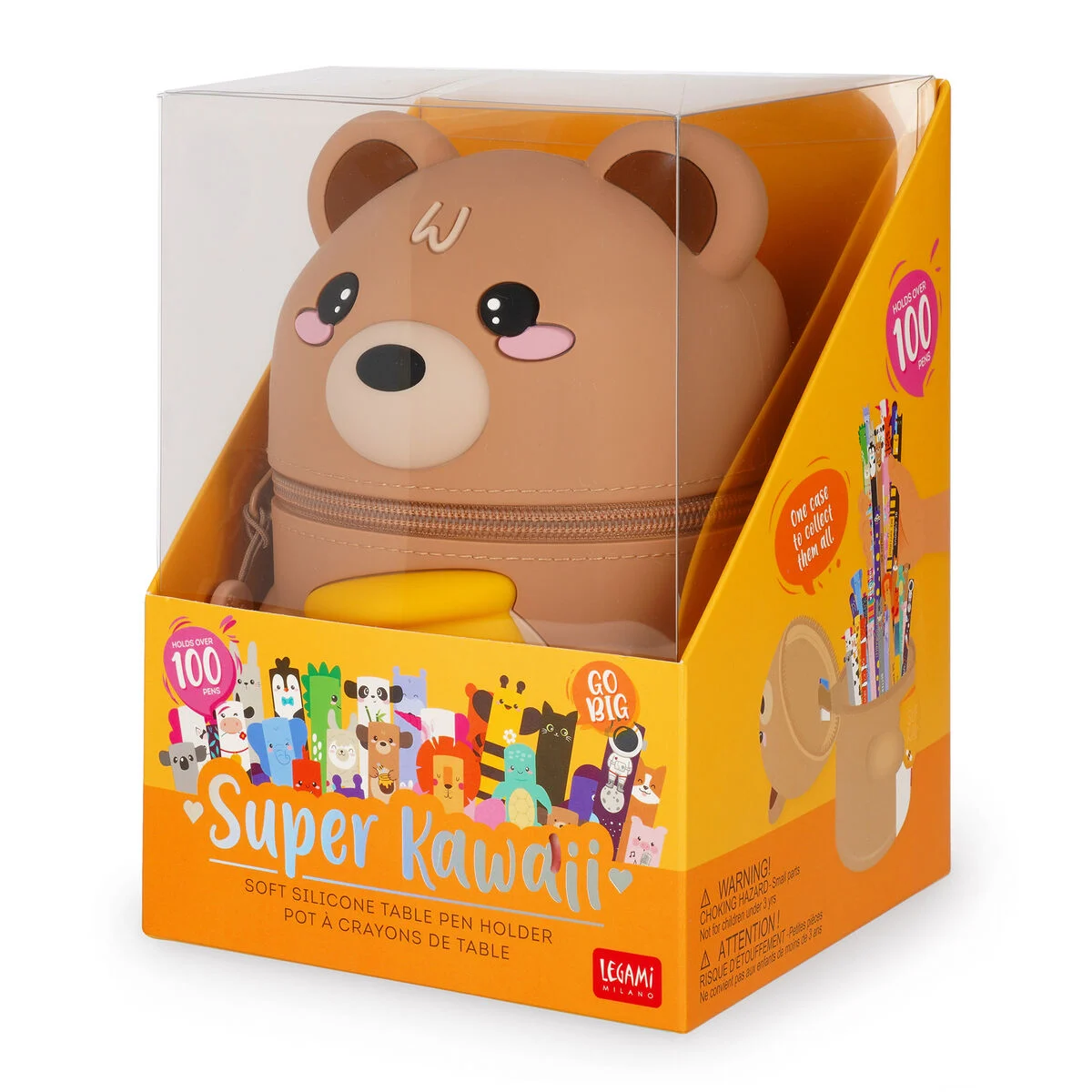 Super Kawaii - Estojo gigante em silicone Legami - Teddy Bear