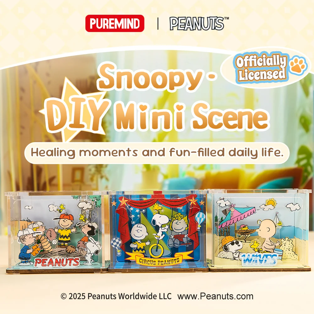 Snoopy Baseball Time kit de construção Puremind