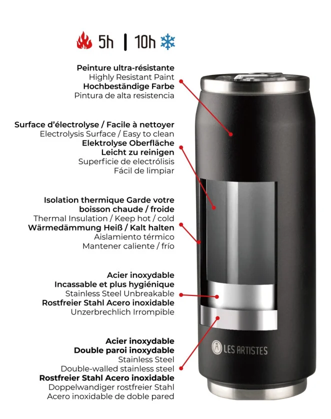 Lata térmica 500ml Les Artistes Paris - Snoopy Happy