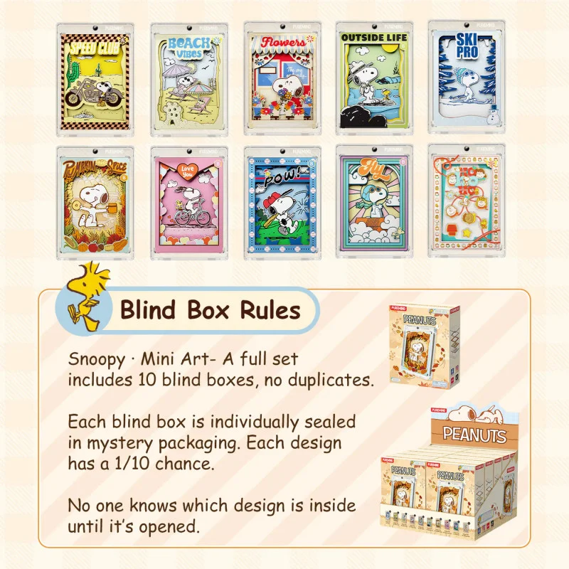 Snoopy Mini Art kit de construção Puremind - Blind Box