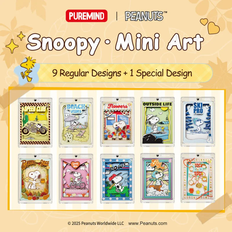 Snoopy Mini Art kit de construção Puremind - Blind Box