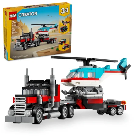 Lego 31146 Creator 3-in-1 Camião de Plataforma com Helicóptero-bidi_