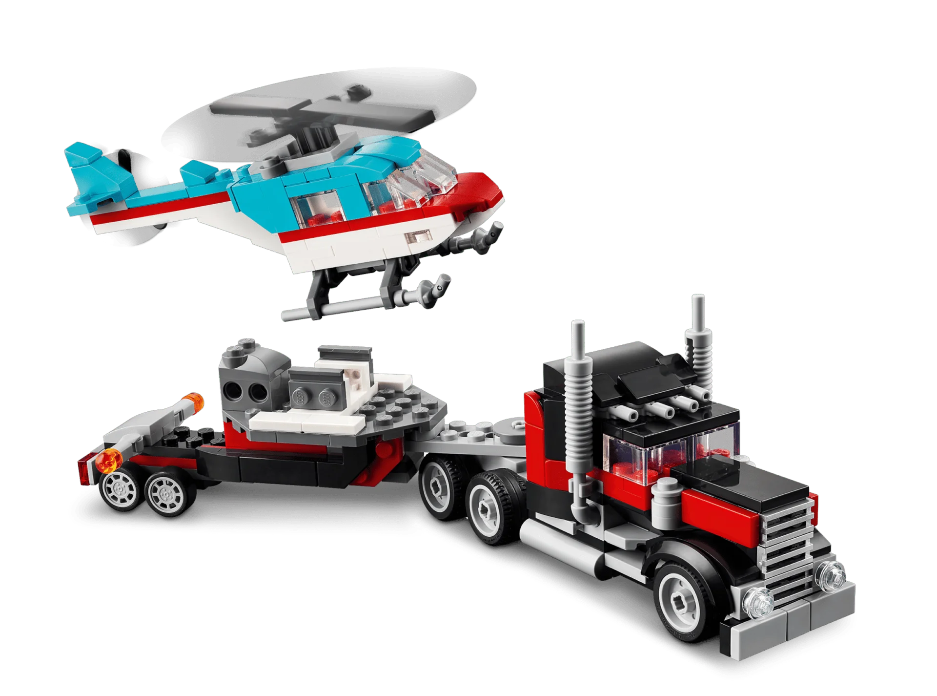 Lego 31146 Creator 3-in-1 Camião de Plataforma com Helicóptero-bidi_