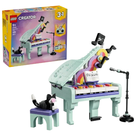 Lego 31392 Creator 3-in-1 Piano de Decoração Musical com Gato