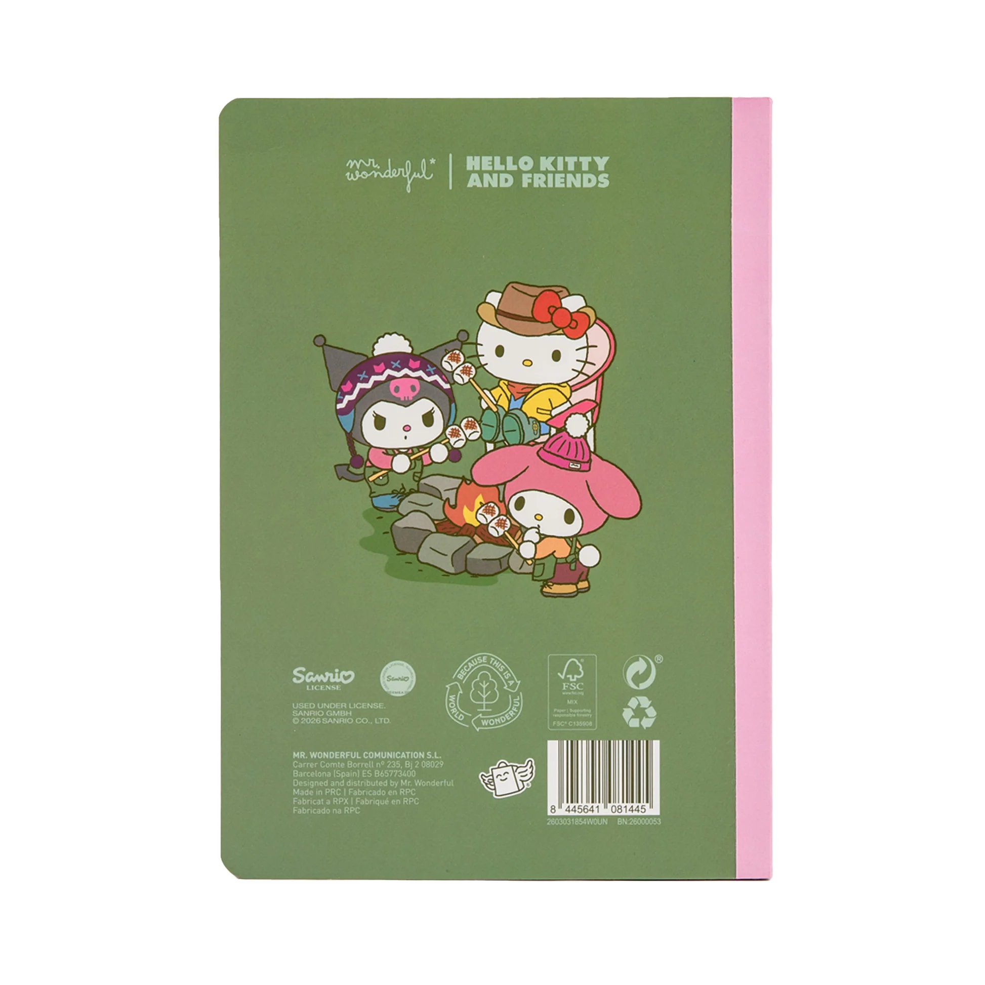 Caderno A5 Hello Kitty and Friends Mr. Wonderful - Everything Is Sweeter with Friends