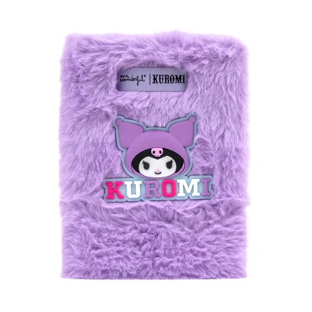 Caderno A6 de peluche Kuromi Mr. Wonderful