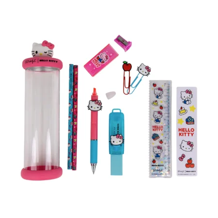 Conjunto de escrita com Estojo charm Hello Kitty Mr. Wonderful