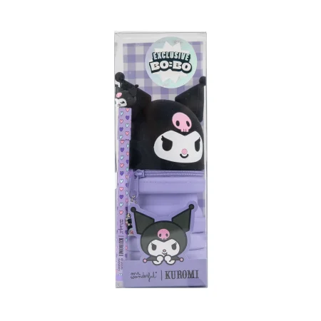 Estojo de silicone extensível + caneta apagável Bo-Bo Kuromi Mr. Wonderful