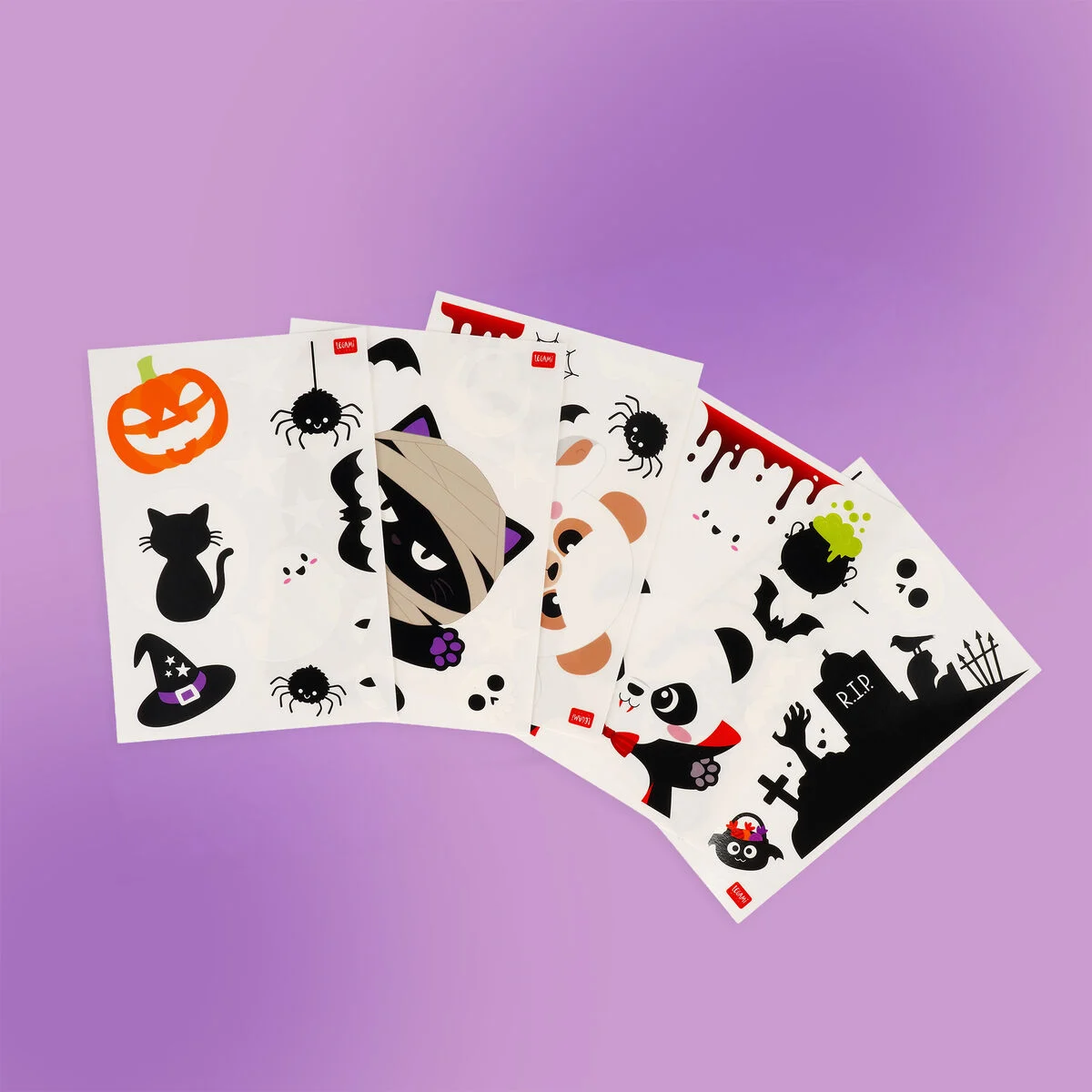 Conjunto 40 Autocolantes Eletrostáticos para Janelas Legami Halloween - Windo-Glow