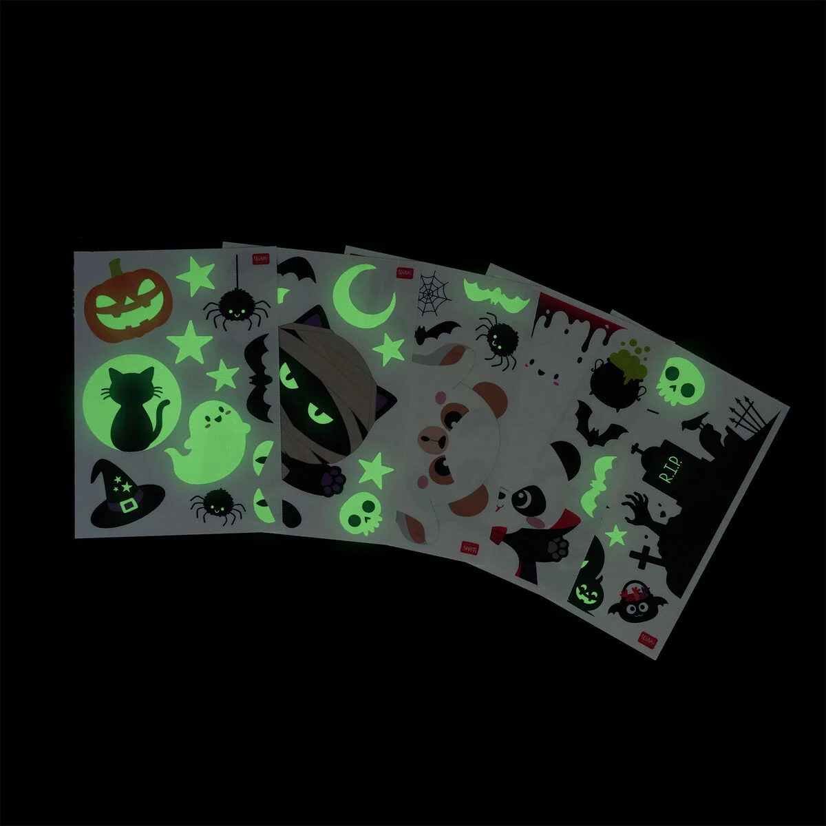 Conjunto 40 Autocolantes Eletrostáticos para Janelas Legami Halloween - Windo-Glow