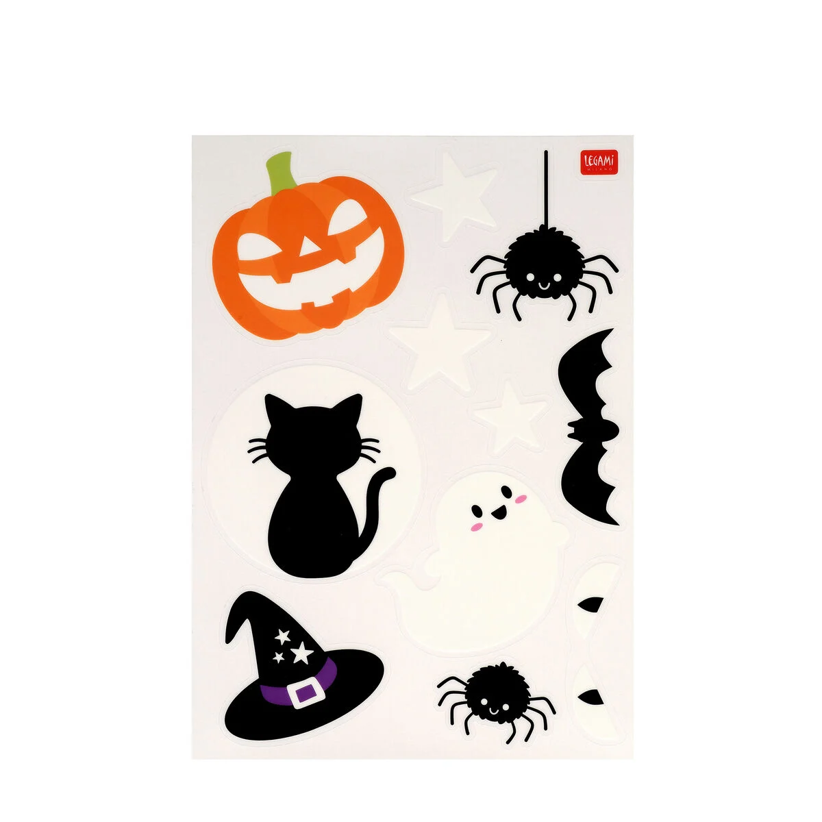 Conjunto 40 Autocolantes Eletrostáticos para Janelas Legami Halloween - Windo-Glow