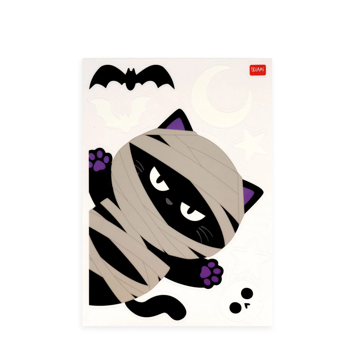 Conjunto 40 Autocolantes Eletrostáticos para Janelas Legami Halloween - Windo-Glow