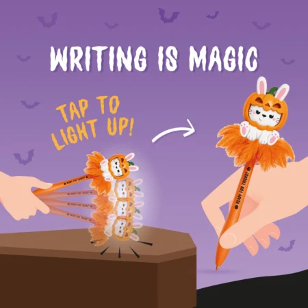 Caneta com luz Legami Halloween – Coelho Abóbora