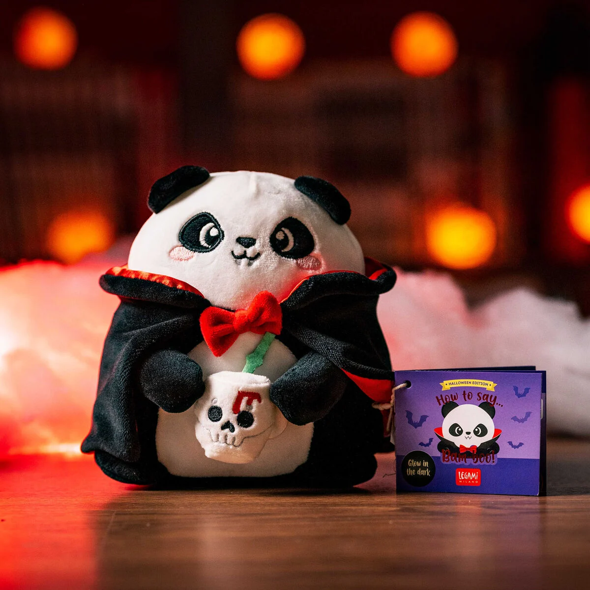 Peluche Super Soft Legami Halloween - Bam-Boo! Panda Vampiro