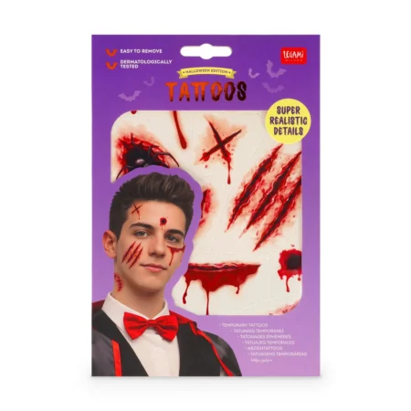 Tatuagens Temporárias para Rosto e Corpo Legami Halloween - Creepy Tattoos