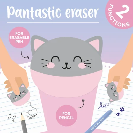 Borracha 2 em 1 Meow Eraser Legami - Kitty