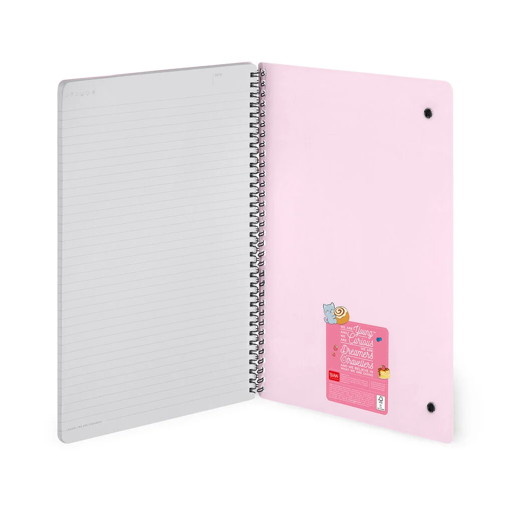 Caderno A4 pautado Legami - Kitty Breakfast