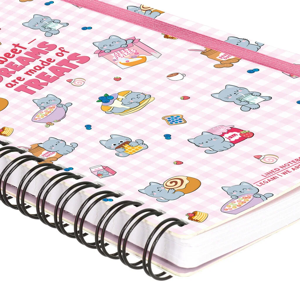 Caderno A5 pautado Legami - Kitty Breakfast