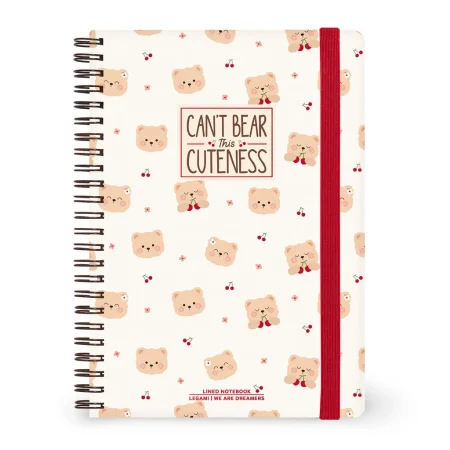 Caderno A5 pautado Legami - Teddy Bear