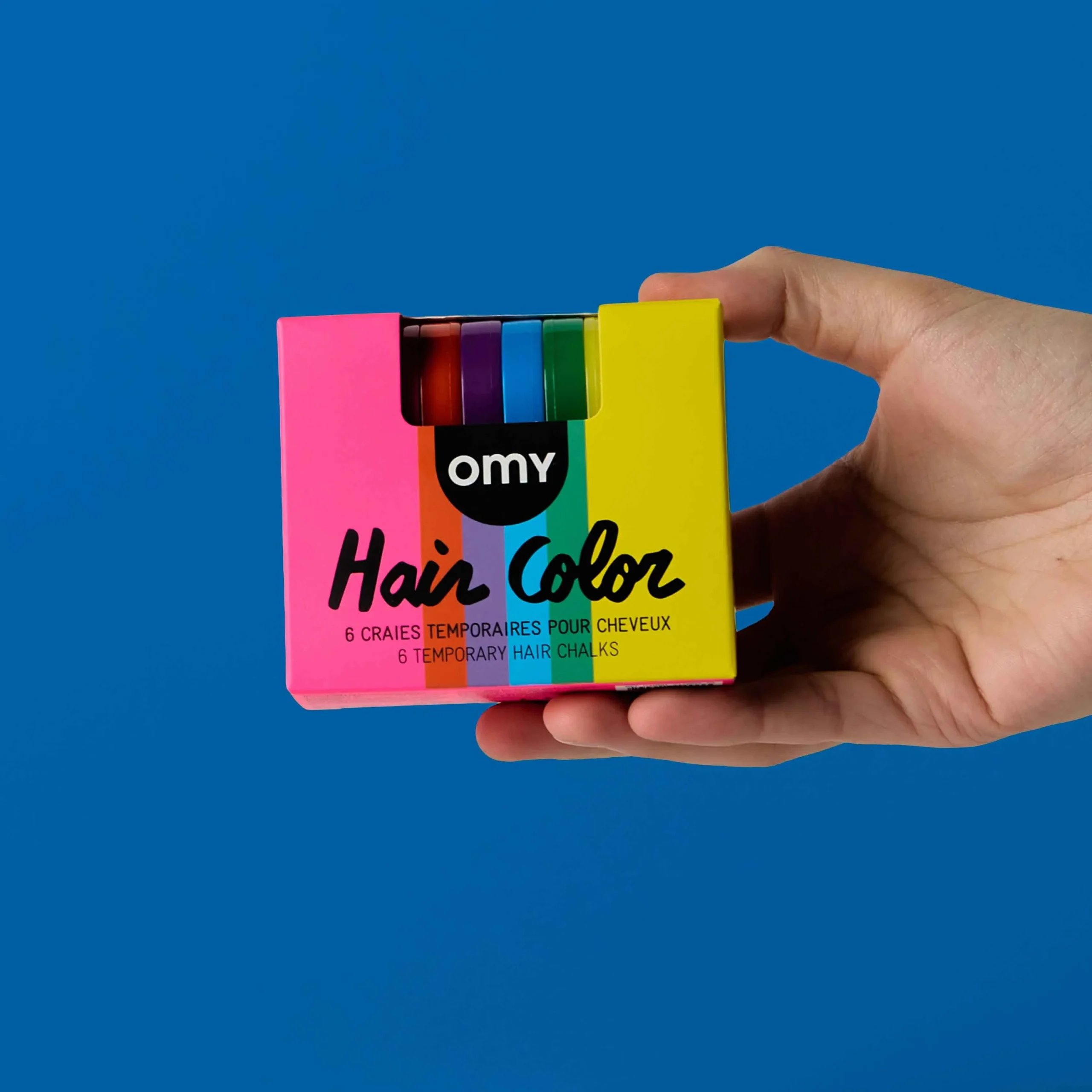 OMY Hair Chalk: Rainbow – Giz de Cabelo Temporário