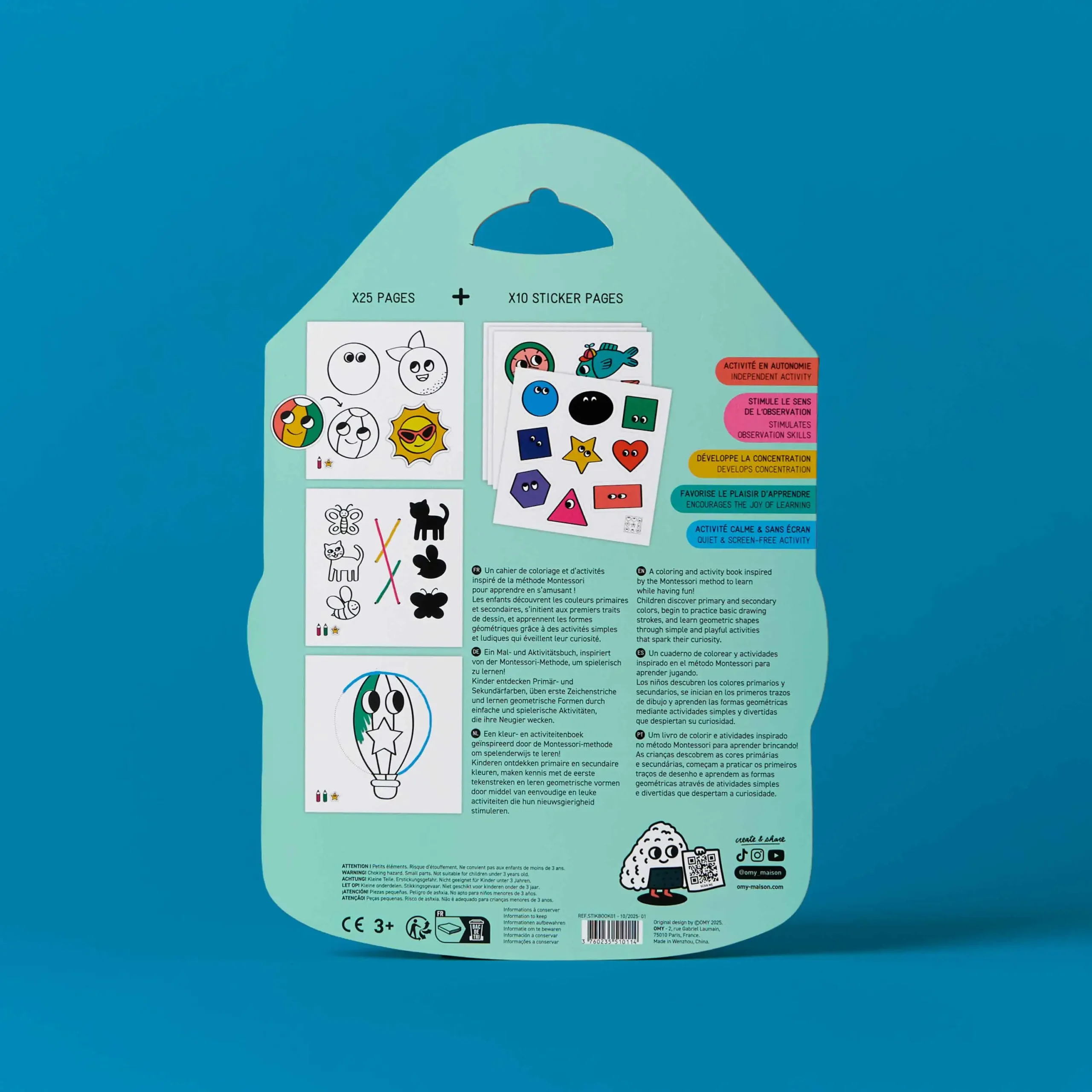 OMY Montessori Stickers Book – Formas Geométricas - Image 6