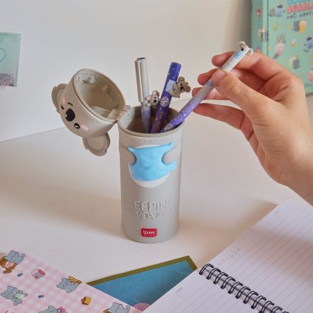 Estojo Kawaii em silicone 2 em 1 - Koala